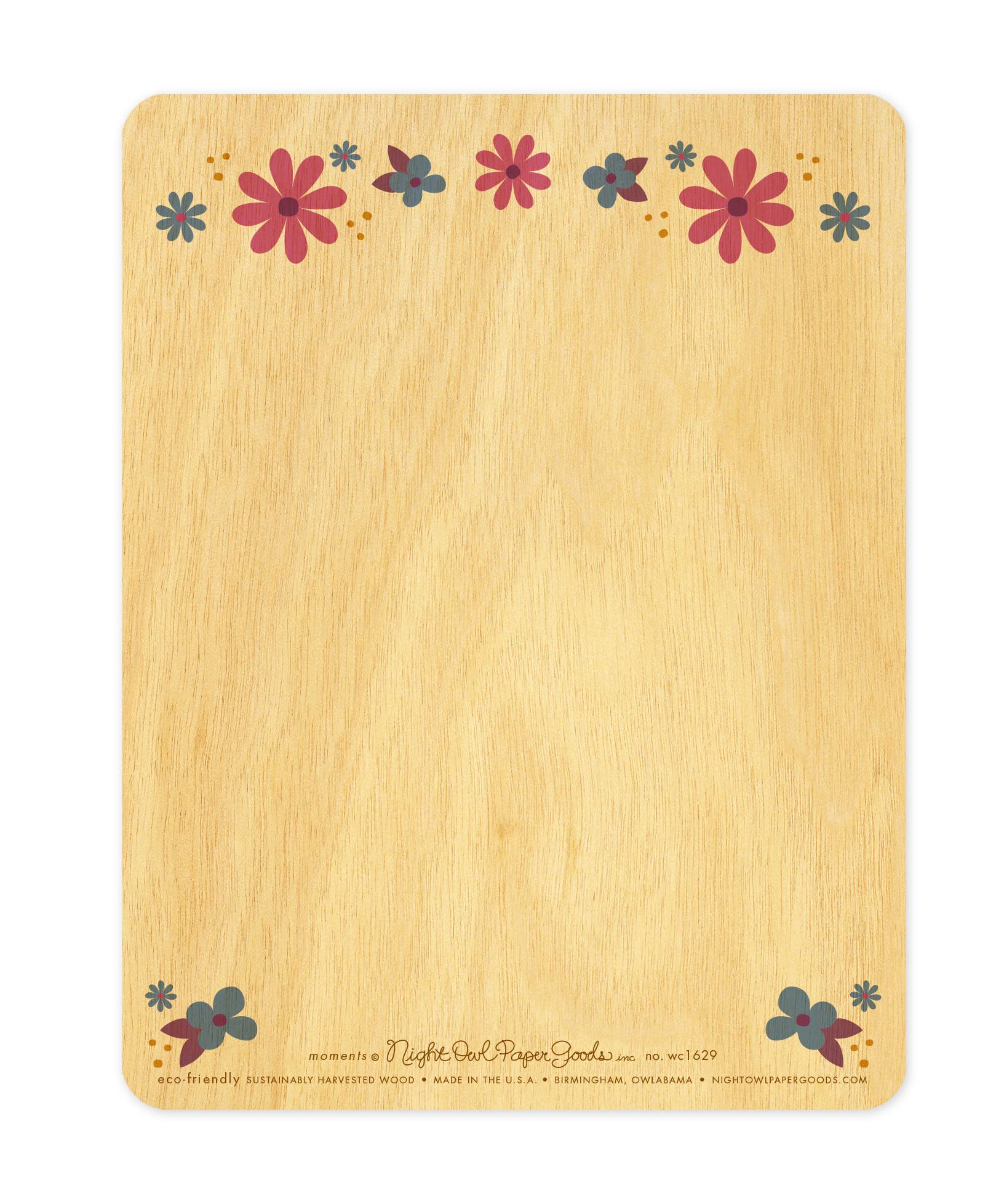 Night Owl Paper Goods – wholesale Mother’s Day card – Mom Moments Wood Mother's Day Card1