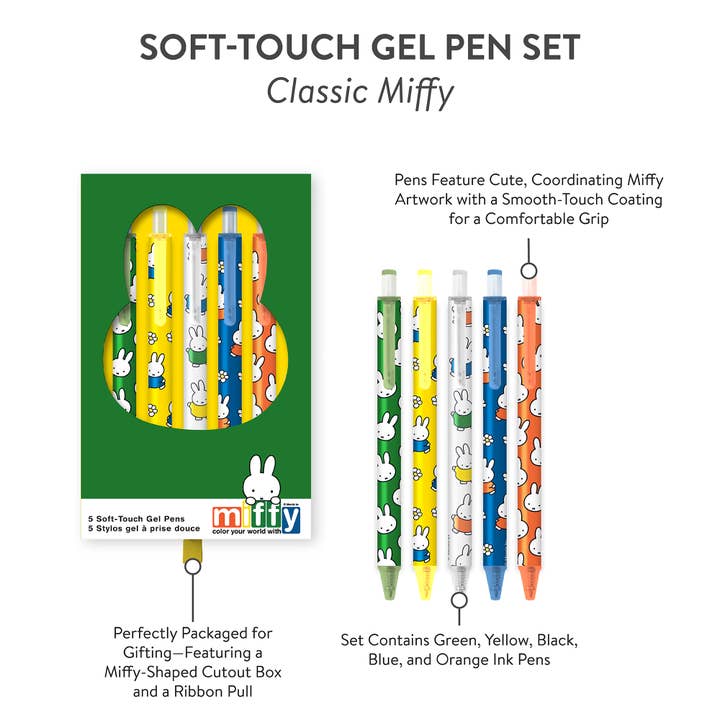 Studio Oh! - Wholesale Pen - Soft-Touch Gel Pen Set Classic Miffy4