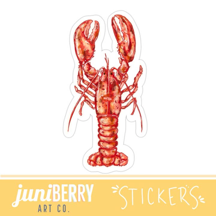 Lobster, ocean feast, cooking -vinyl sticker for wholesale by Juniberry Art Co