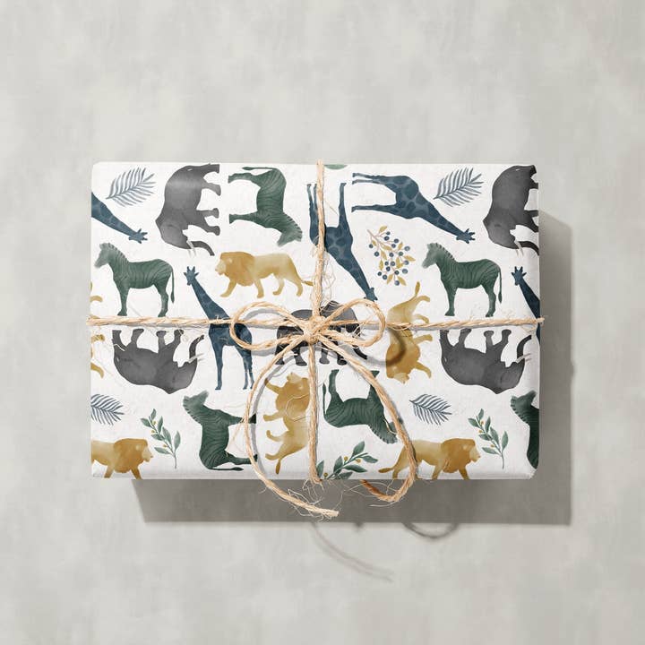 Safari Time - Papel para presente por atacado de Winsome Parcel