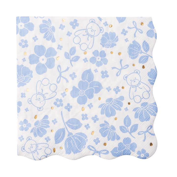 HENRY BEAR BLÅ STORA SERVETTER för wholesale av Bonjour Fête