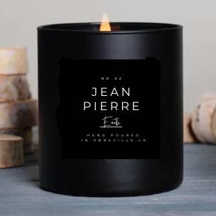 Jean Pierre - 10oz Wood Wick Soy Candle w/ Branded Box for wholesale by Urban Flame Candle Co.