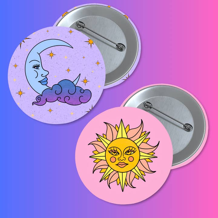 whimsygoth 2 pack buttons for wholesale by The Witch Crafter