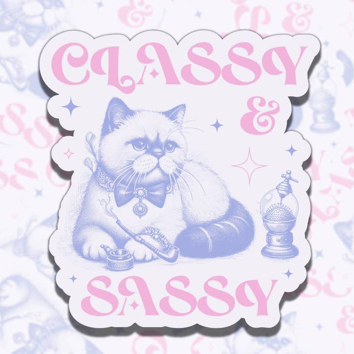 Vattentät vinyl kattklistermärke för bärbar dator och vattenflaska för wholesale av Sticky Sadness Designs