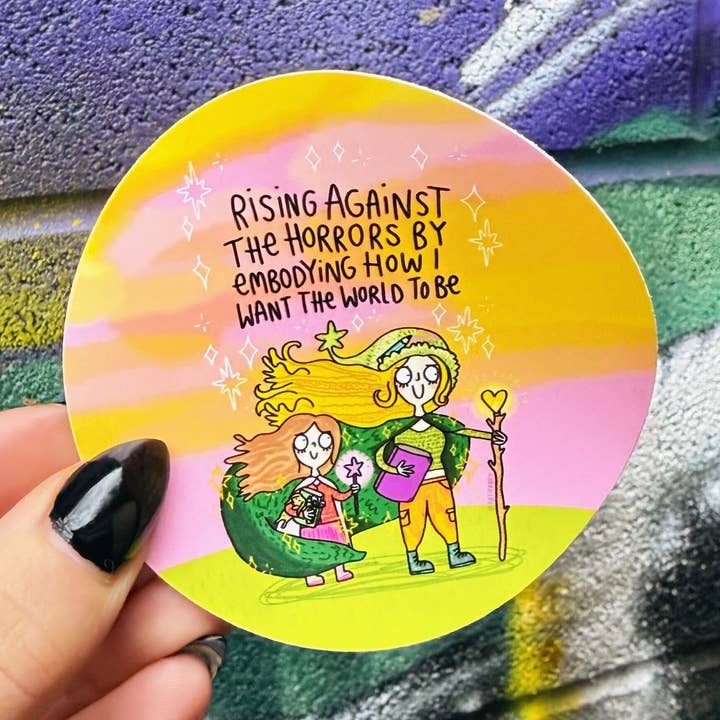 Rising Against The Horrors Vinyl Stickers for wholesale by Katie Abey