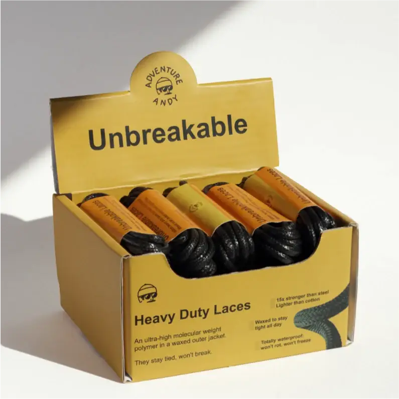 Adventure Andy - Wholesale Shoelaces - Unisex - Unbreakable Boot Laces 1