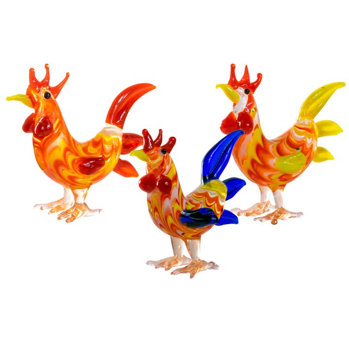 Rooster Assorted Mini 2.5" for wholesale by Sea Creations