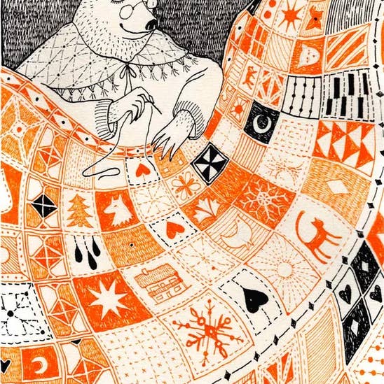 Katia Hinic Studio - Wholesale Art Print - 'Mother Sews' Art Print