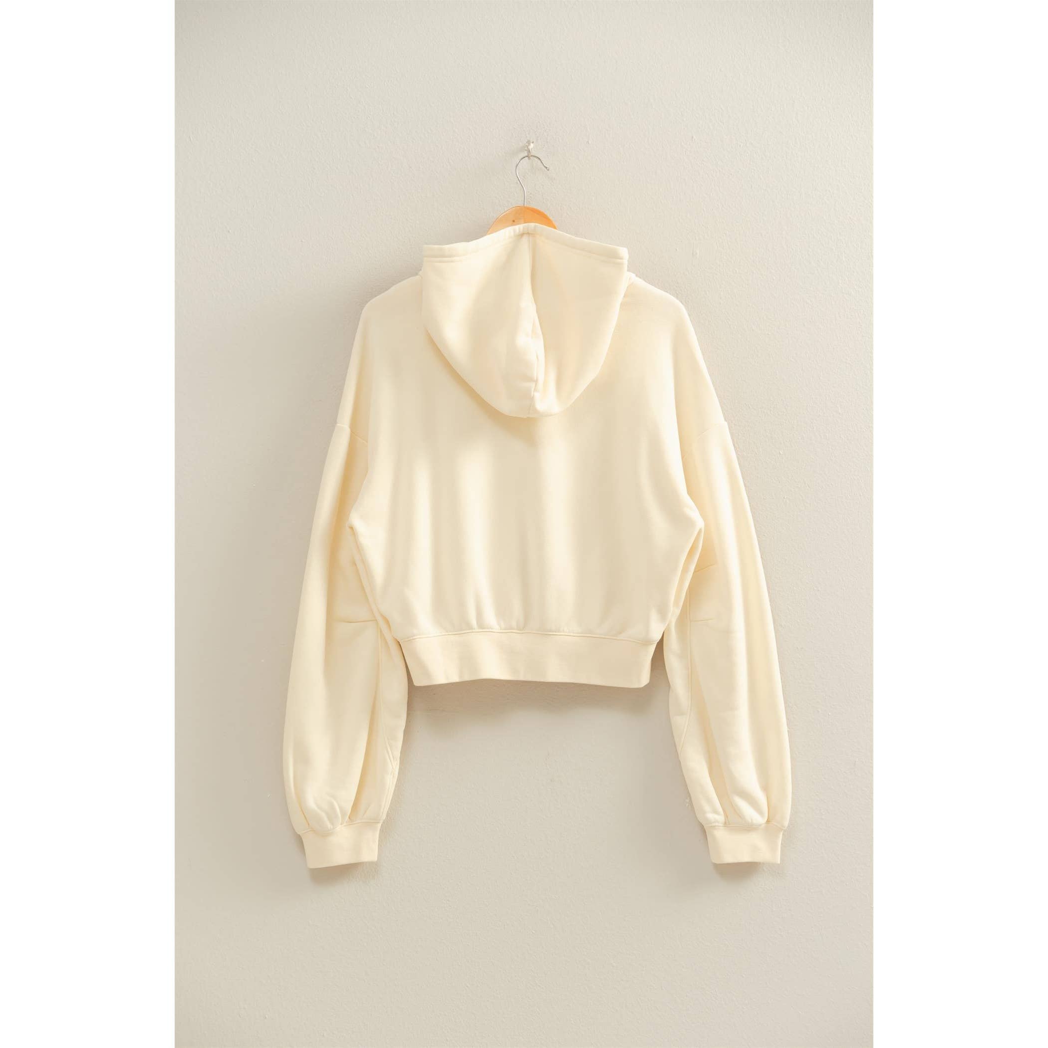 HYFVE - Vente Sweat à capuche – femme - Hoodie court à manches longues avec détail à cordon de serrage et col en V.6