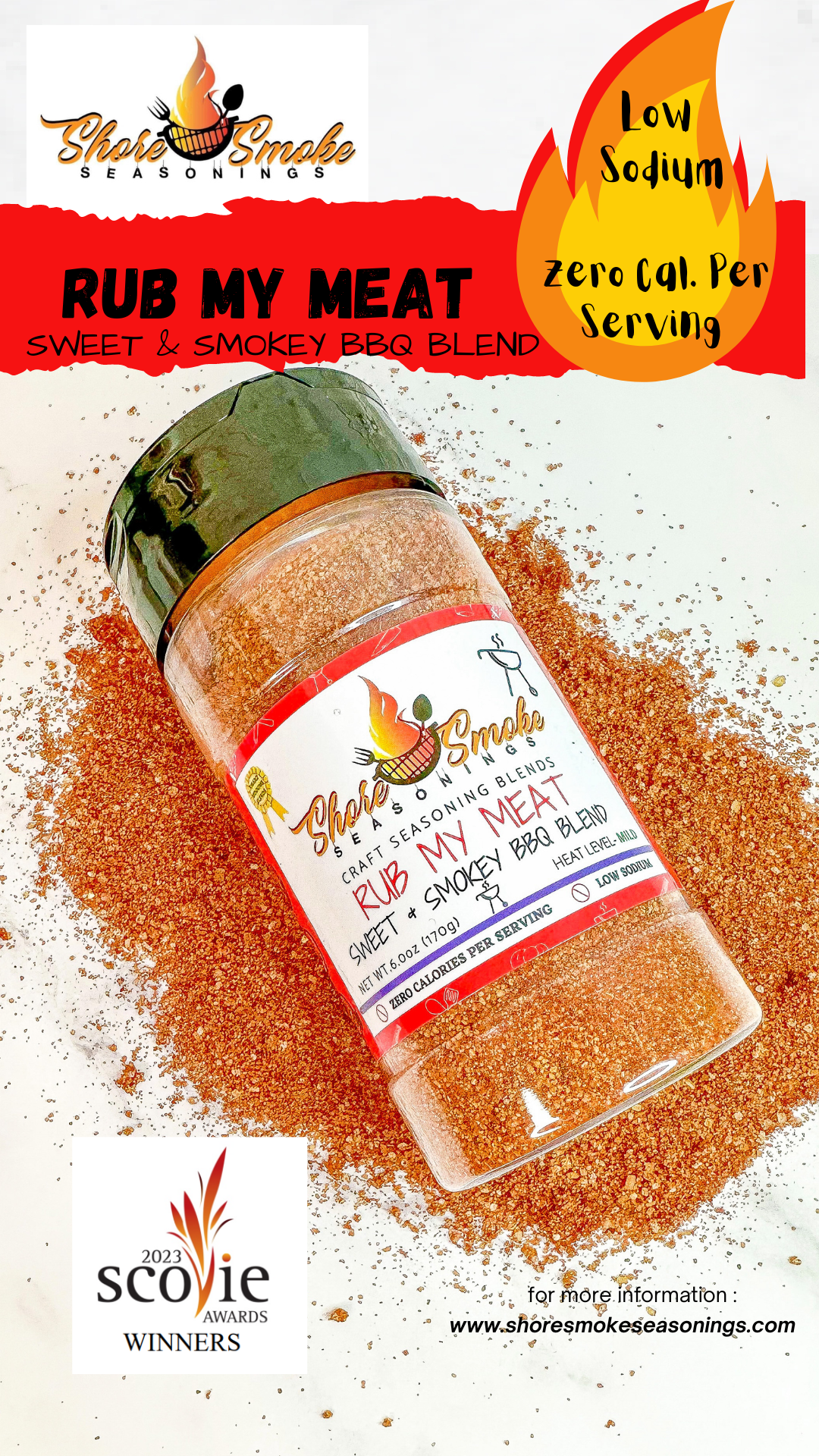 Shore Smoke Seasonings, LLC - Vente Marinades en poudre - ASSAISONNEMENTS POUR FUMÉE DE RIVAGE - FROTTEZ MA VIANDE2
