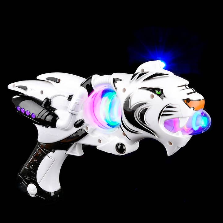 Jouets pour enfants SUPER SPINNER WHITE TIGER BLASTER LLB 11,5 pouces pour la vente par La Luna Bella - Toys