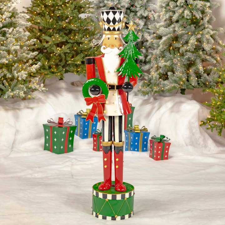 Zaer Ltd. International - Wholesale Holiday Nutcracker - 5ft Tall Light-Up Iron Christmas Nutcrackers - 5 Asst Styles12