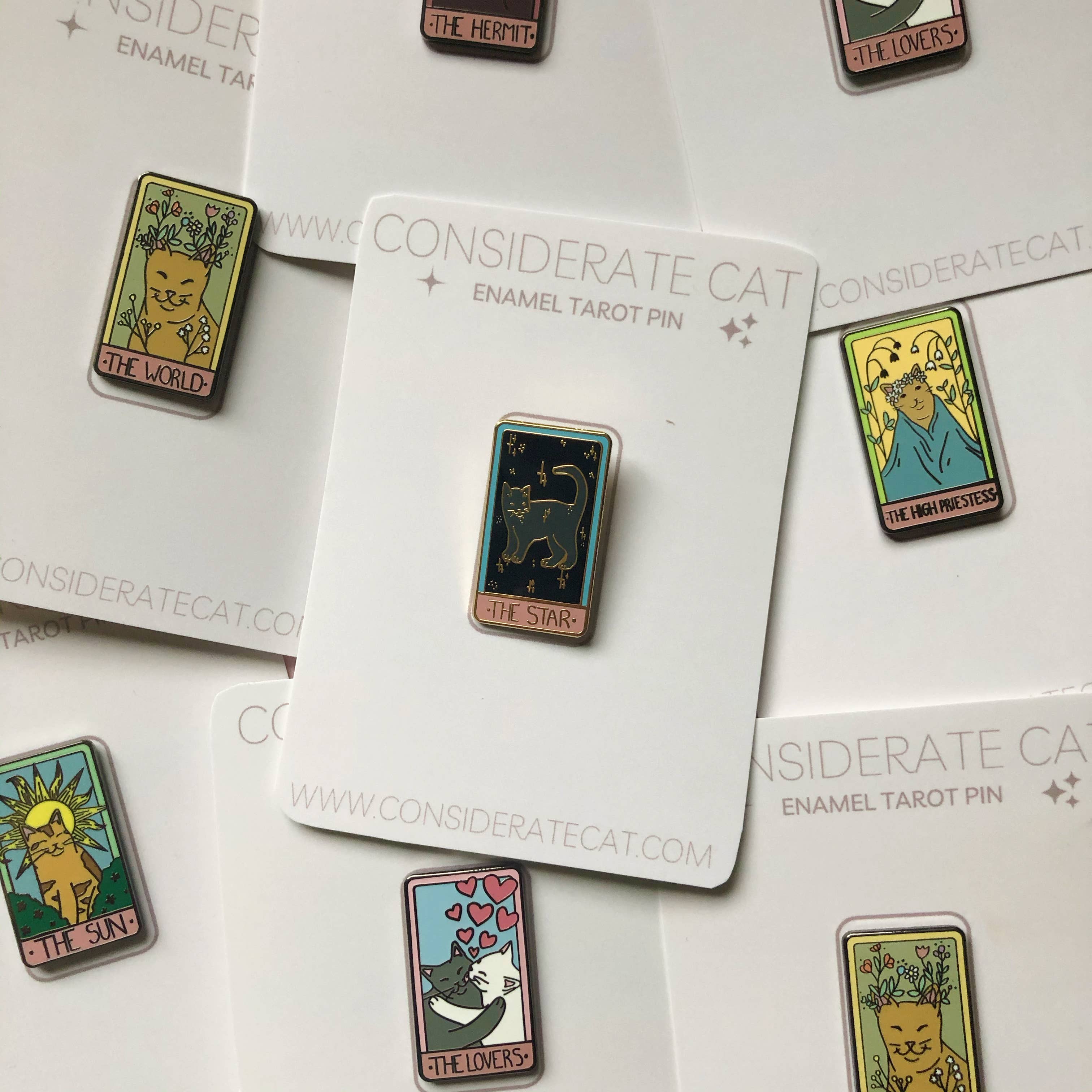 Considerate Cat Design - Wholesale Lapel Pin/Button - The Magician- Hard Enamel Pin2