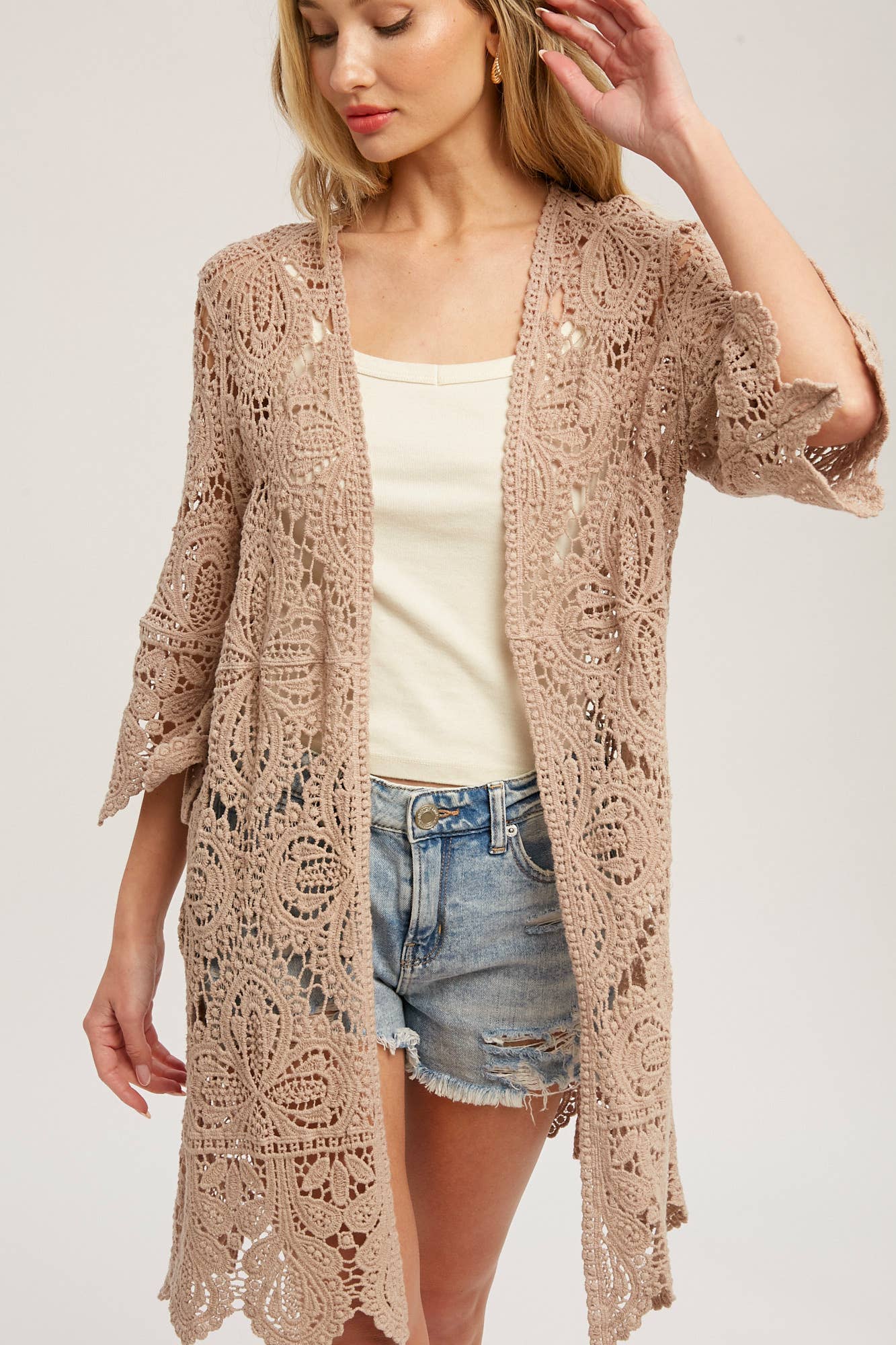 Bluivy - Wholesale Cardigan - Women's - CROCHET LACE CARDIGAN26