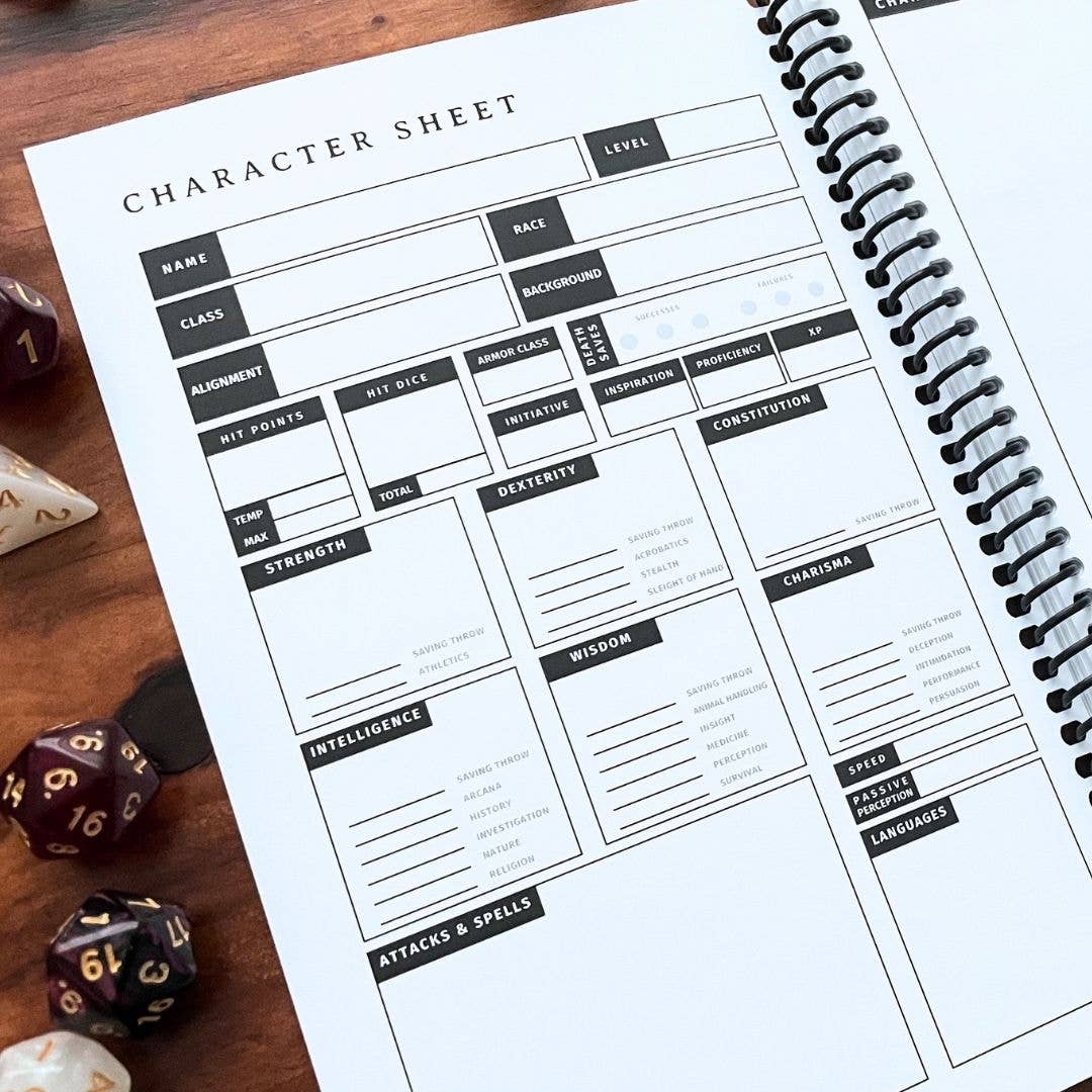 Minva Tabletop Design Co - Wholesale Journal/Diary - 5e Player Campaign Journal for Dungeons and Dragons (D&D)7