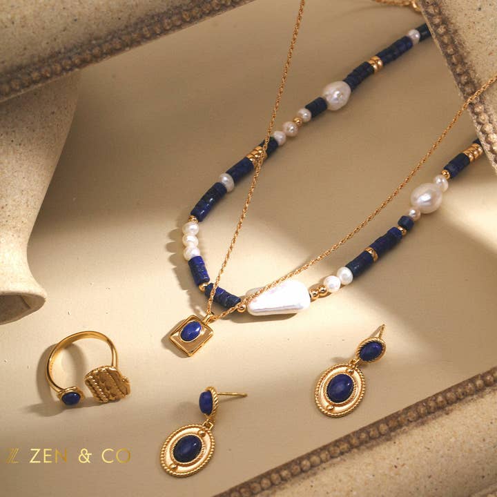 ZEN&CO Studio - Wholesale Dangle Earrings - INDIA Bohemian Lapiz Lazuli Earrings6