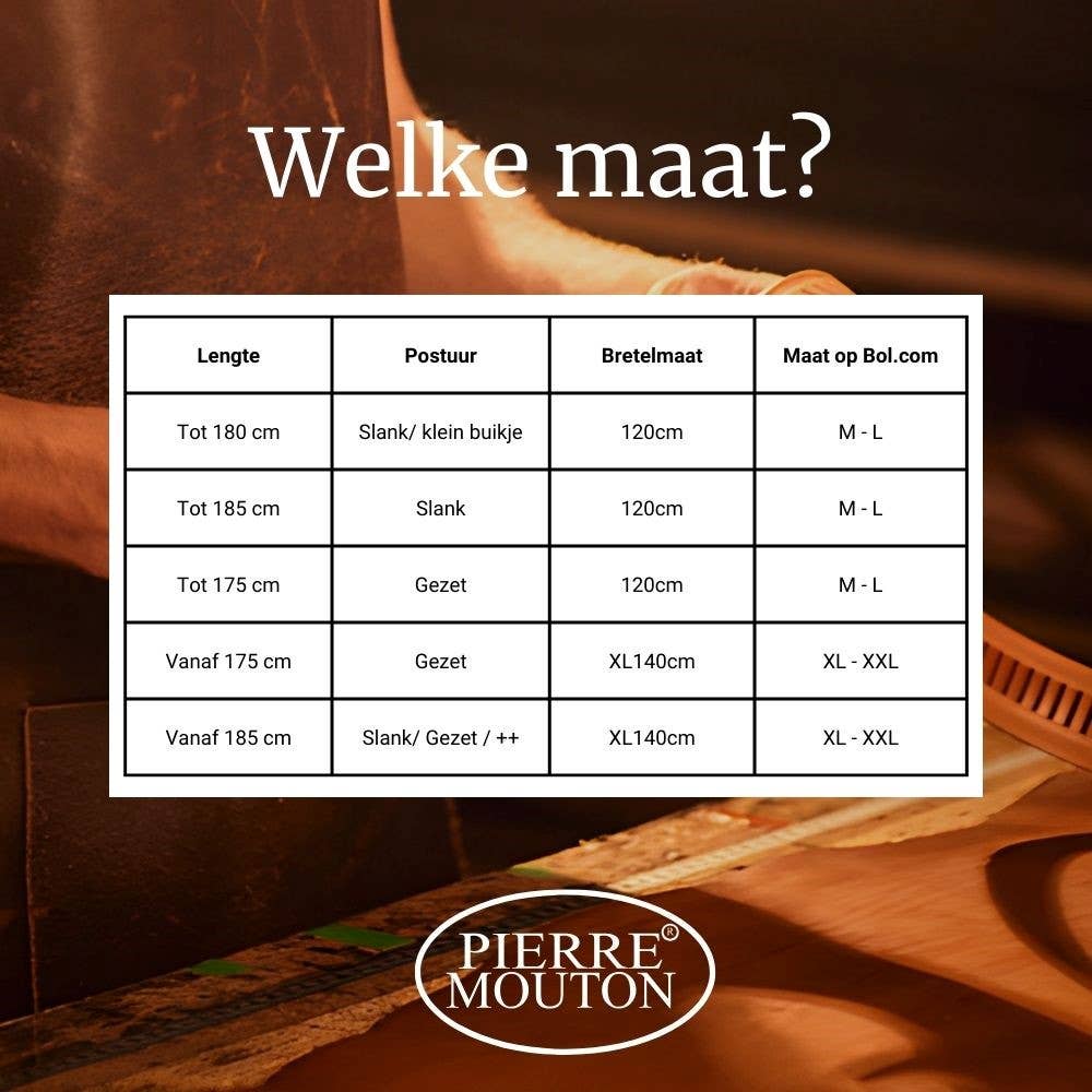 Pierre Mouton - Wholesale Riem - Uniseks - Bretel Jacht Beige 3clips/140 cm | Handgemaakt4