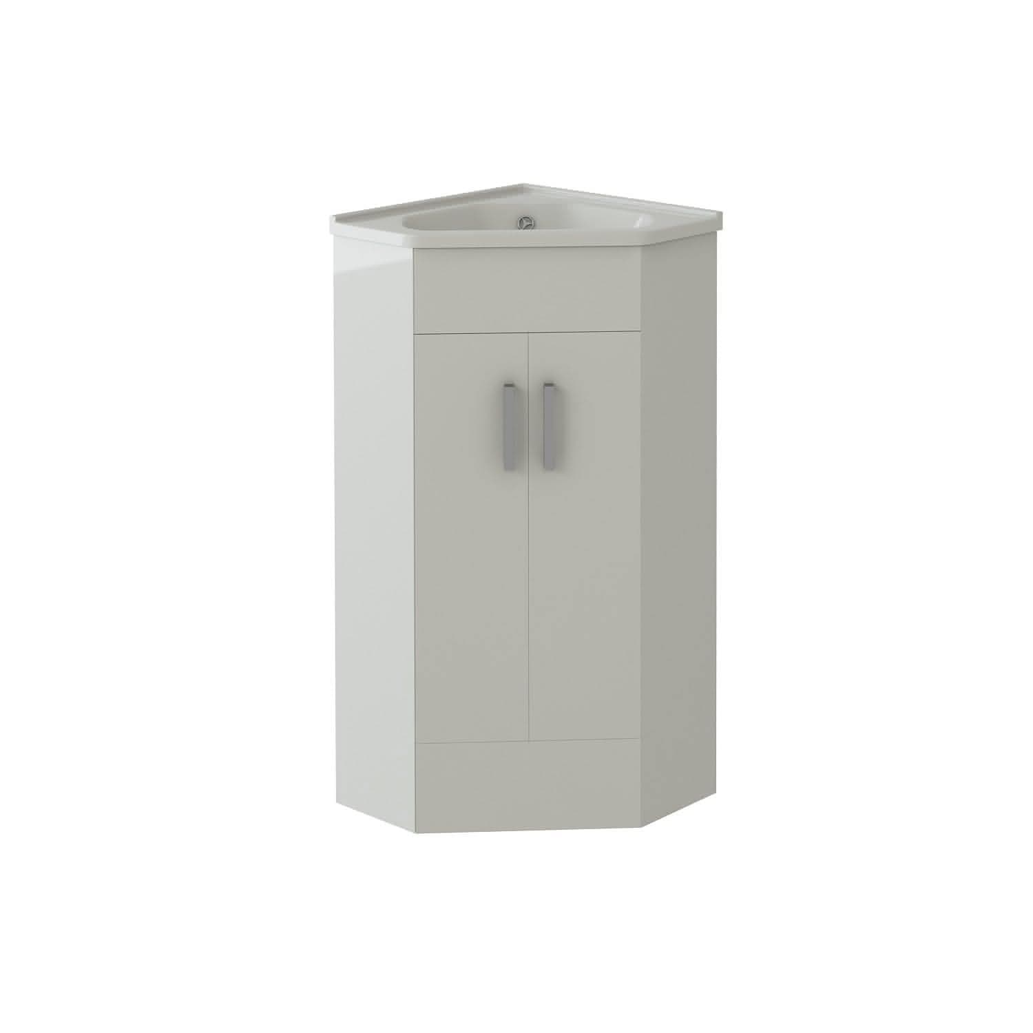 Bathroom4Less – wholesale Cabinet – Krona Corner Cloakroom Vanity Unit and basin - 400mm Wide3