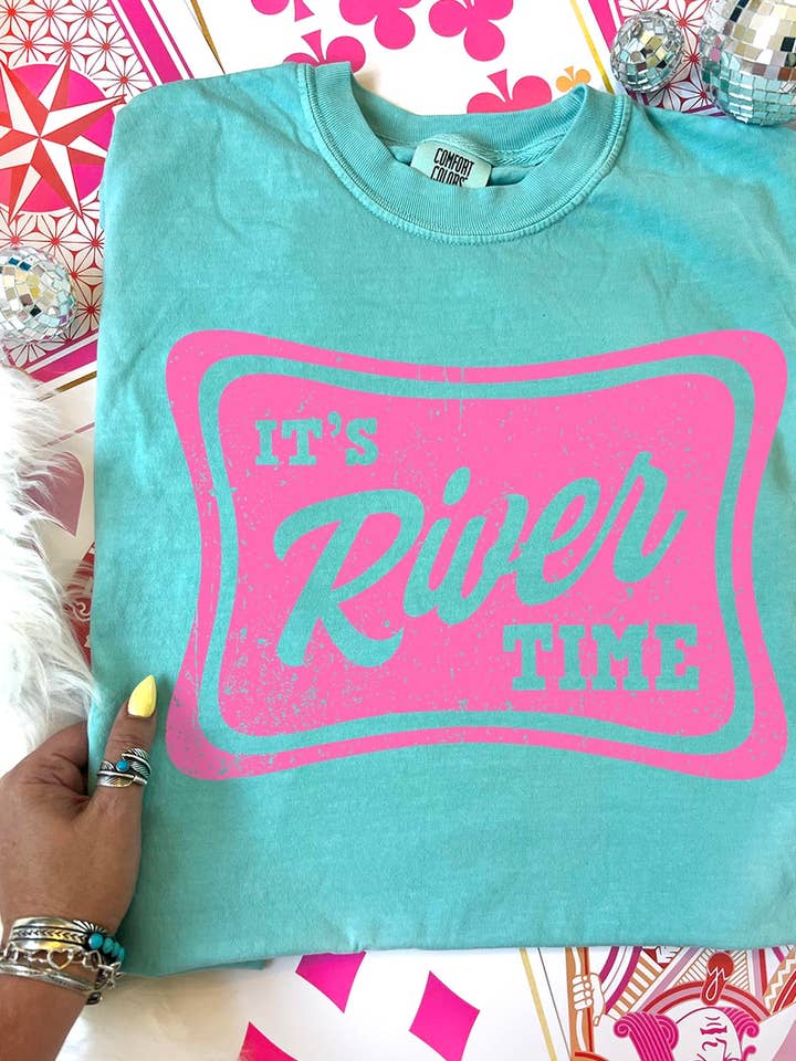 It's River Time - COMFORT COLOR - Chalky Mint & Pink for wholesale by THE LATTIMORE CLAIM