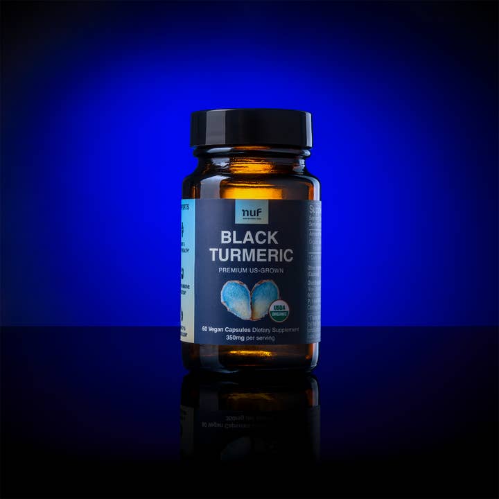 New Universe Food – Großhandel Nahrungsergänzungsmittel/Vitamin zum Einnehmen – NUF Bio-Schwarzer Kurkuma Kapseln 350mg1