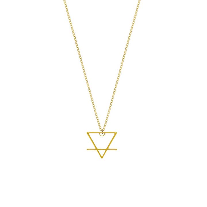 Triangle Necklace | For Earth Signs for wholesale by Rael Cohen