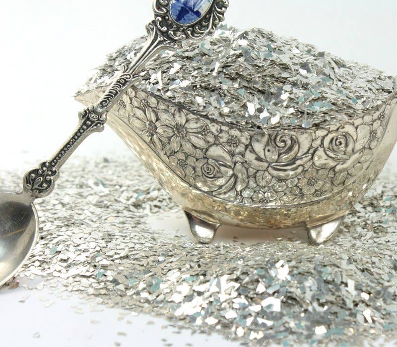 Silver German Glass Glitter - Real Super Shard Glitter for wholesale on Faire6
