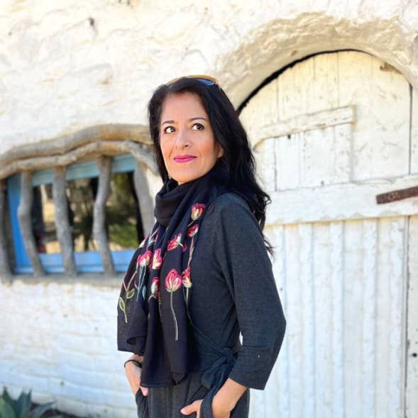 Humble Hilo - Wholesale Scarf - Women's - Humble Hilo Embroidered scarf/shawl with flowers4