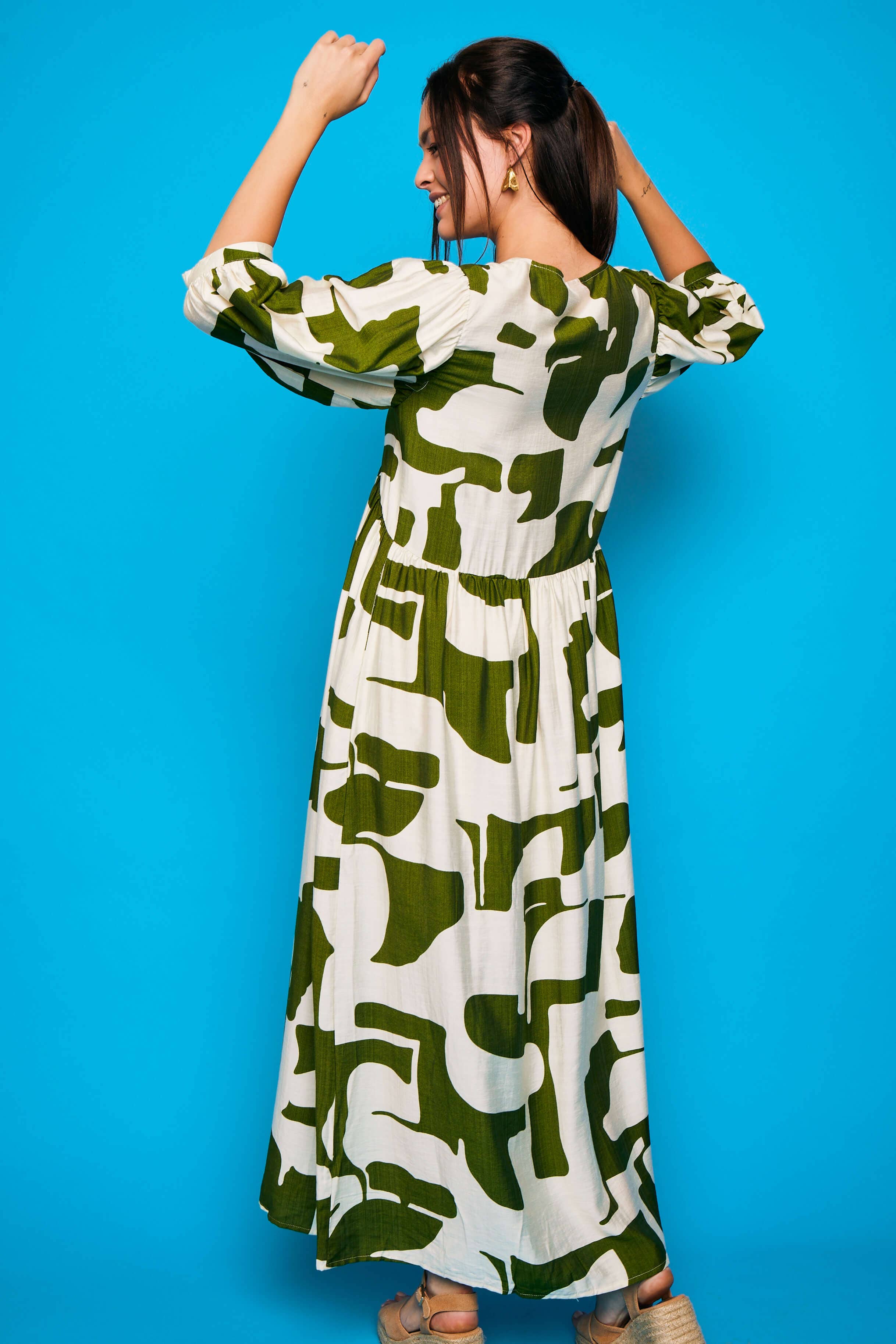 Smile - Wholesale Dress - Women's - Cambrils Long Green Dress5