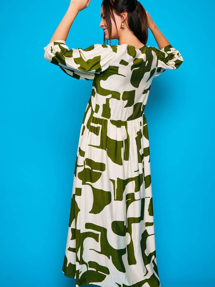 Smile – Großhandel Kleid – Damen – Langes Kleid Cambrils Grün5