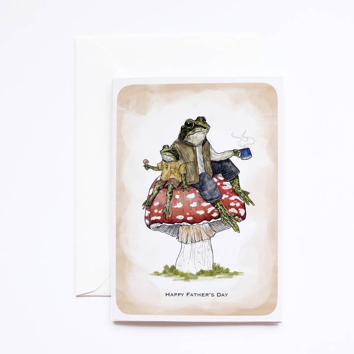 Carte « Happy Father's Day Froggy » pour la vente par Deborah Panesar