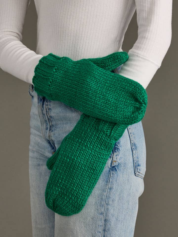 Guanti a Maglia Verdi per la vendita all'ingrosso da parte di Panache Apparel Co.