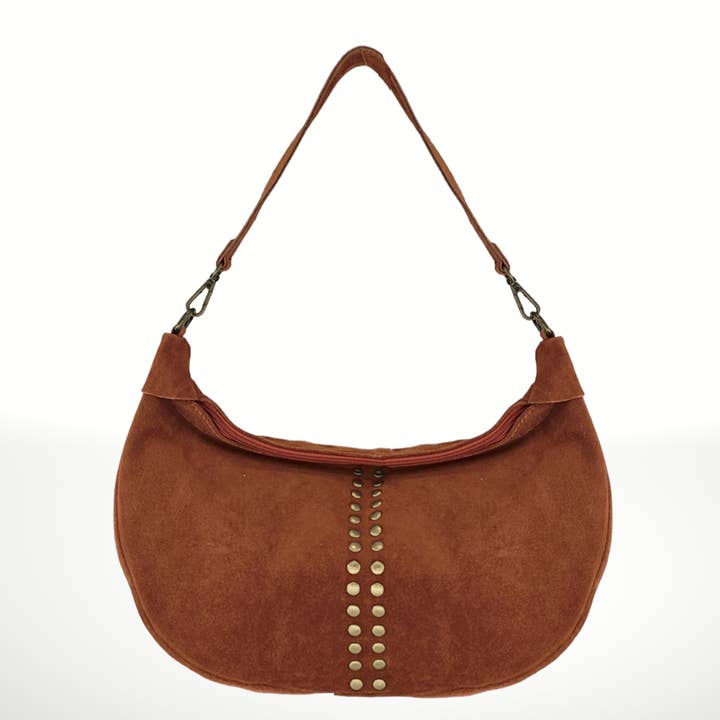 ITALIAN'S LEATHER - Wholesale Shoulder Bag - Women's - Suede Leather Bag Monica 040806