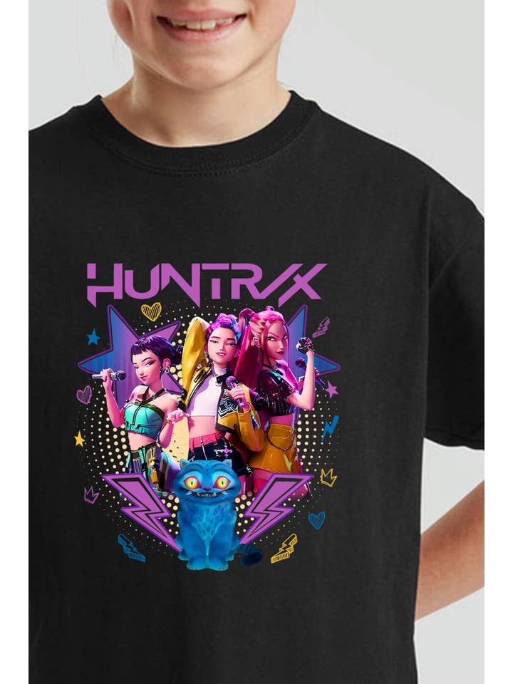 Missi Clothing – T-shirts estampadas – Criança por atacado – T-shirt Estampada Huntrix para Crianças13