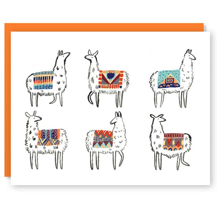 Cartão Llama-rama por atacado de Party Mouse Studio