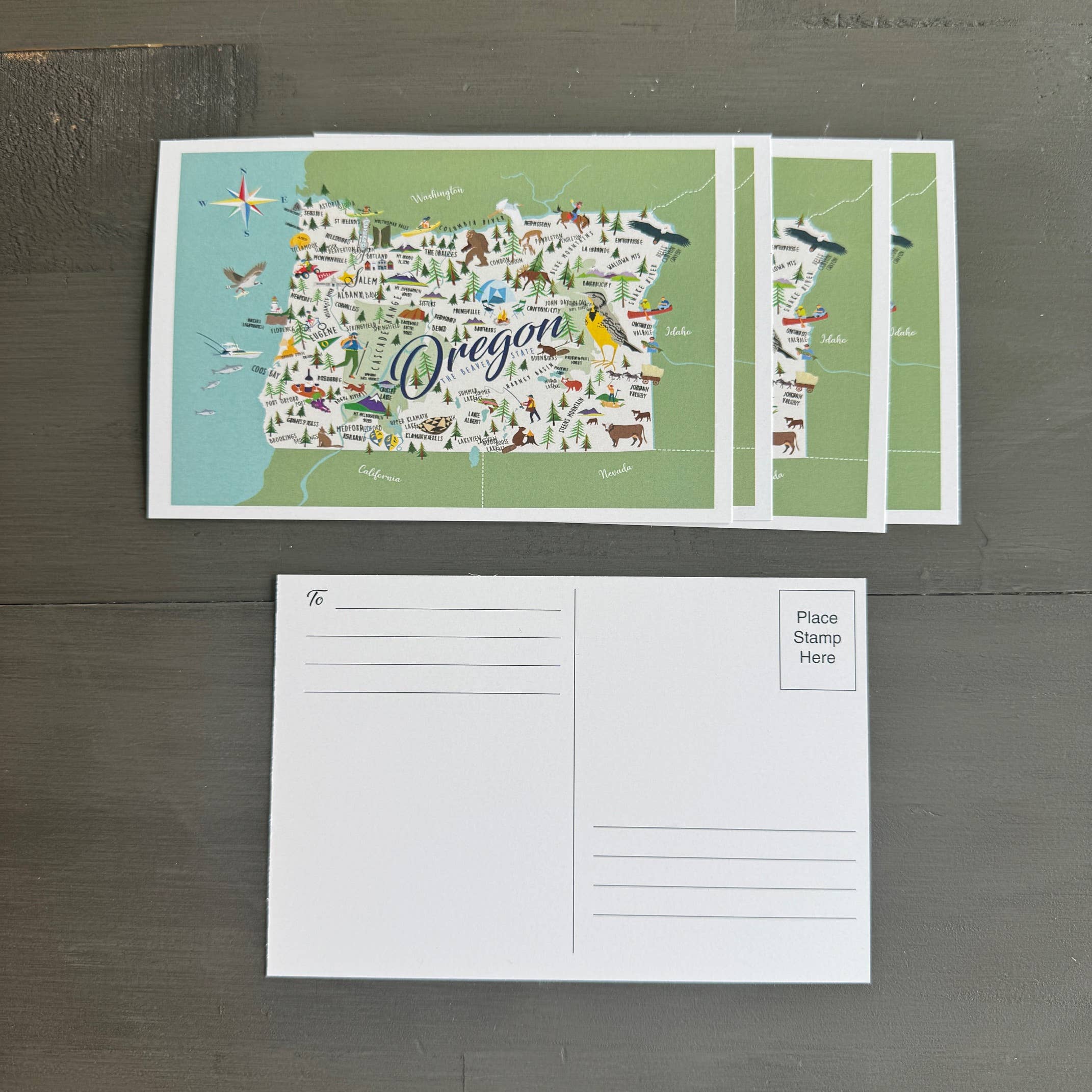 Galleyware - Wholesale Postcard - Oregon 4" x 6" Postcard2