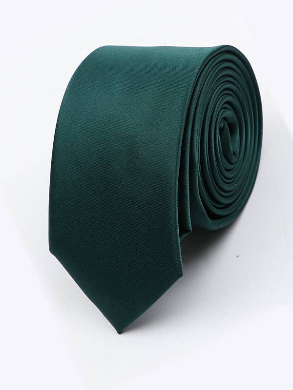 Green Tie No. 1 for Men in Polyester "Jules" for wholesale by Unipap's
