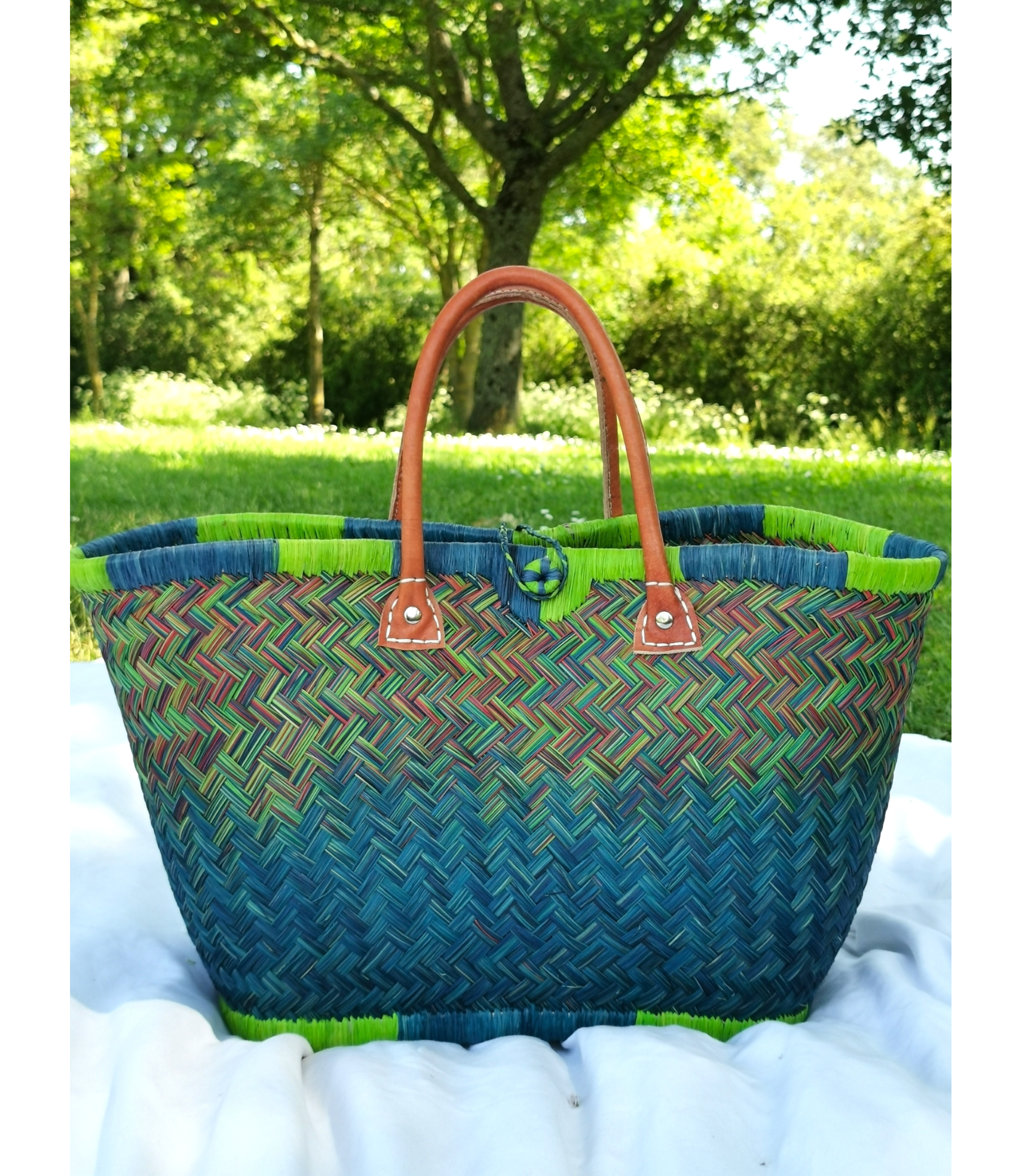 Nature et Fibre - Wholesale Grocery/Shopping Bag - Large basket, woven straw tote, large shopping bag8