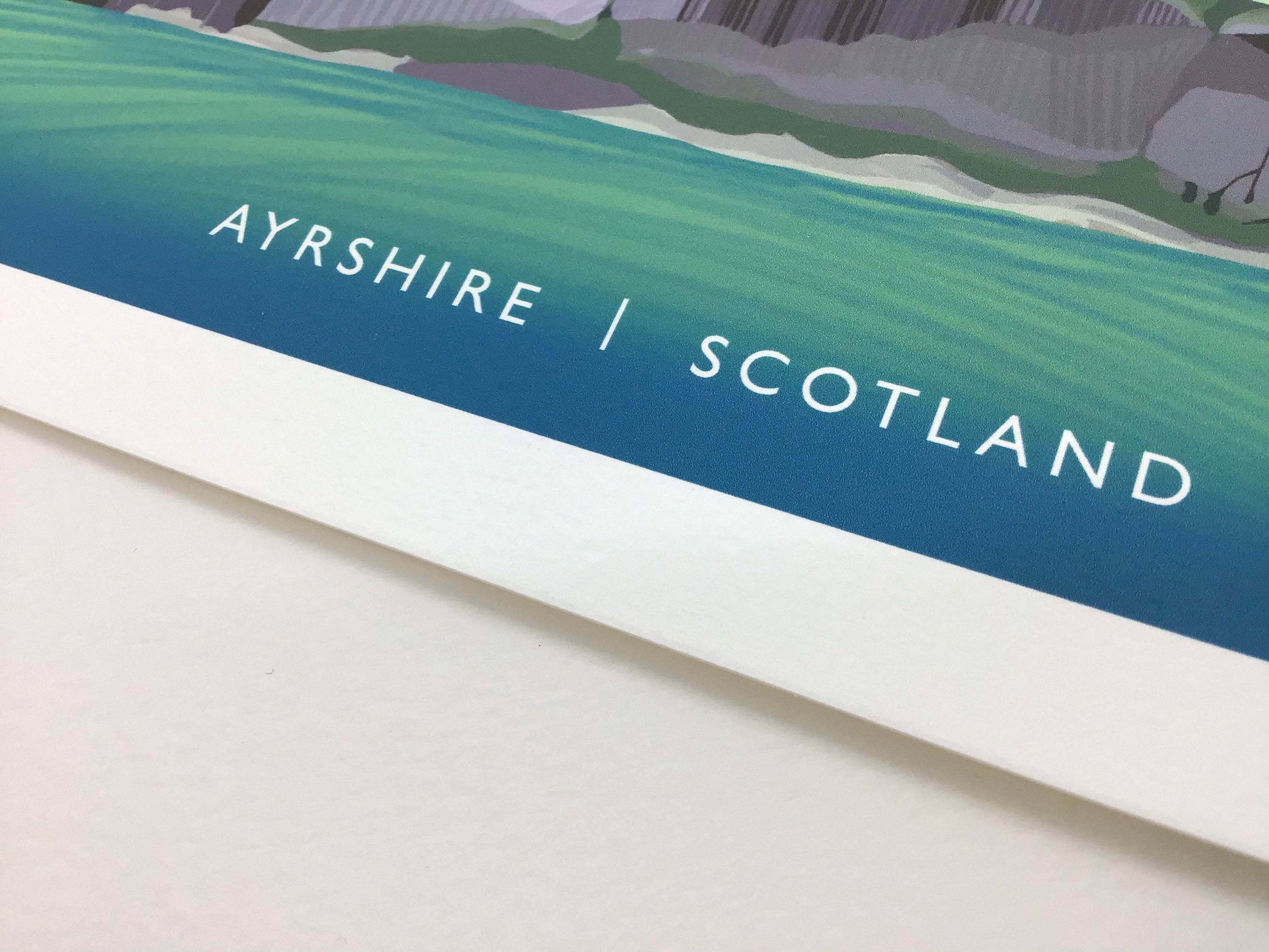 Galloway Arts - Wholesale Art Print - Ailsa Craig | Scottish Travel Poster | Ayrshire | Scottish Landscape | Wall Art | Quality Giclee Art Print signed by the Artist6