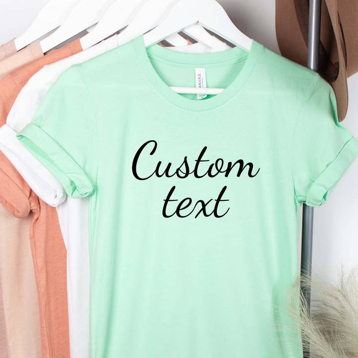 Print The Dream – T-shirt estampada - Mulher por atacado – Camisa personalizada, camiseta de texto personalizado, sua camiseta de logotipo10