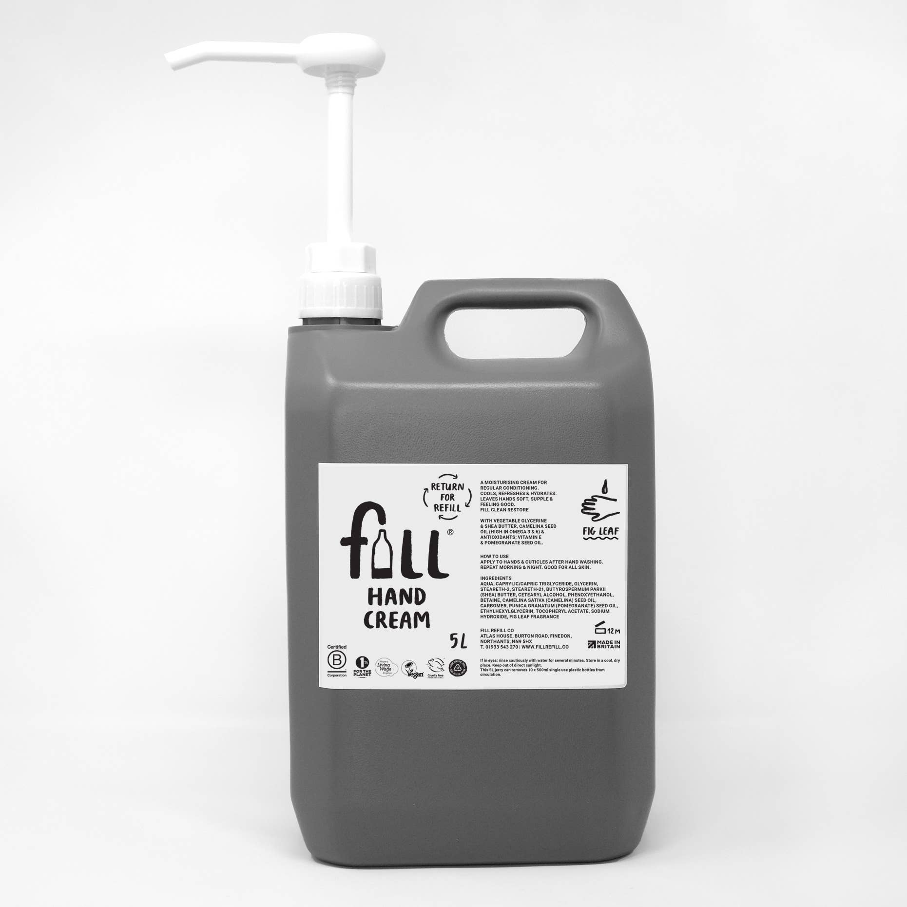 FILL REFILL CO – wholesale Hand cream/lotion – Hand Cream 5L Refill & Returnable2