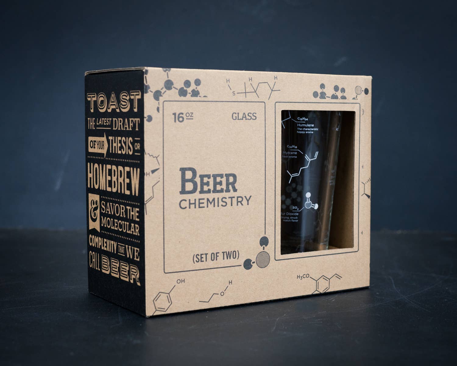 Cognitive Surplus - Wholesale Beer Glass/Mug - The Science of Beer Pint Glass Set (Case of 4 - 8 Pints)2