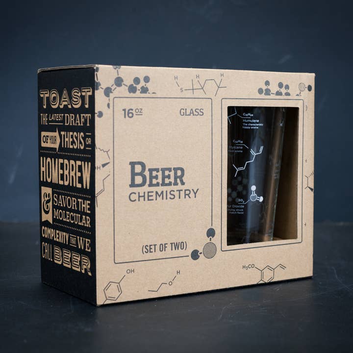 Cognitive Surplus - Wholesale Beer Glass/Mug - The Science of Beer Pint Glass Set (Case of 4 - 8 Pints)2