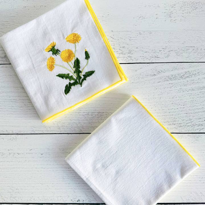 Dot and Army - Wholesale Tea Towel - Dandelion Flour Sack Towels, set of two1