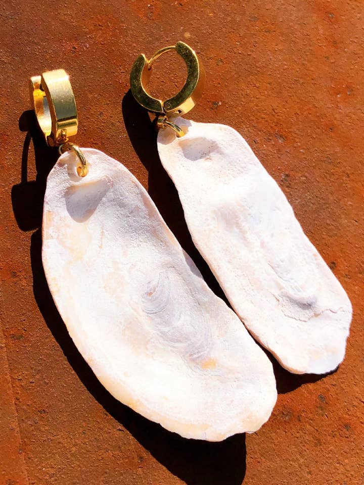 The Anne Shell Earrings for wholesale by Reshelled Jewelry