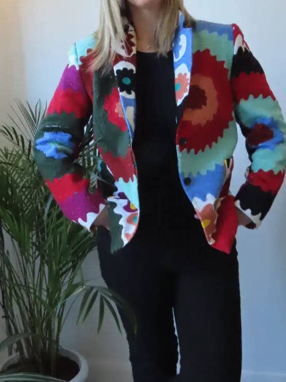 Suzani Embroidery Blazer for wholesale by Artofakind