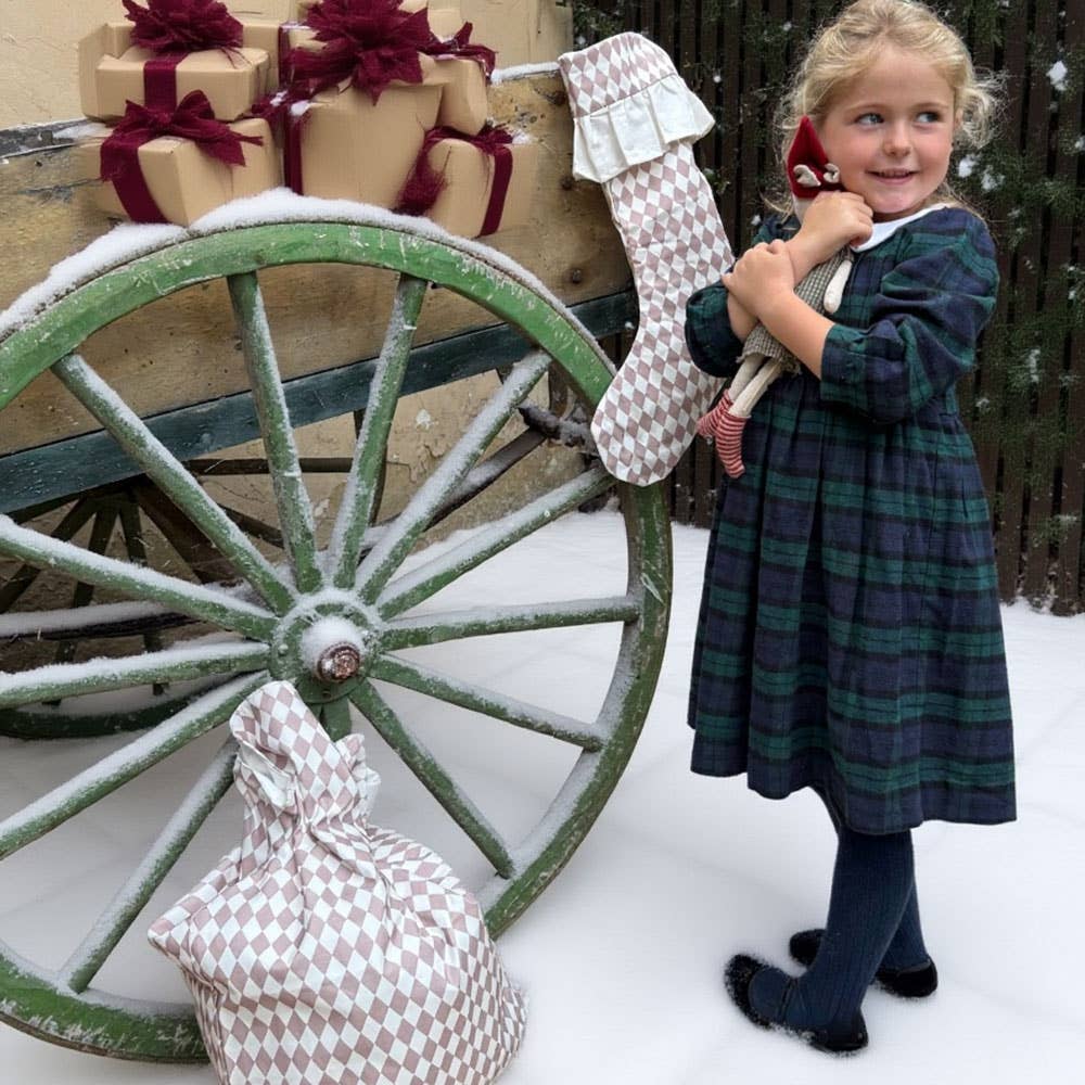 Harlequin Santa Sack - Chestnut Spice for wholesale on Faire0