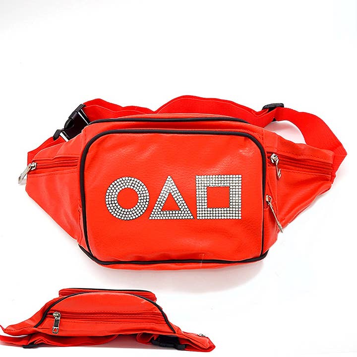 Diacly - Wholesale Belt Bag - Women's - Squid Game O Triangle Square Rhinestone Fanny Bag