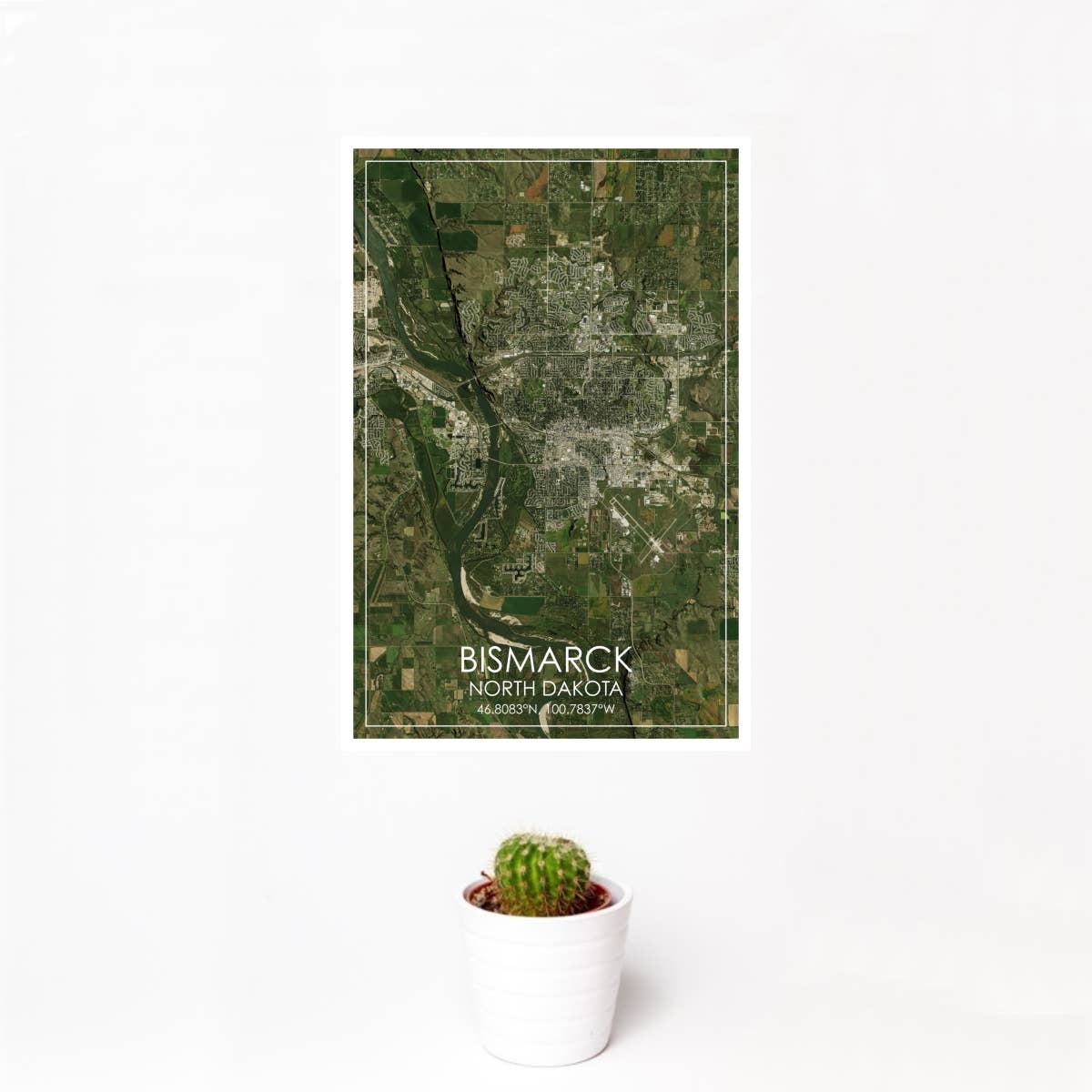 JACE.design - Vendita all'ingrosso Stampa artistica - Bismark ND Stampa Mappa Satellite0