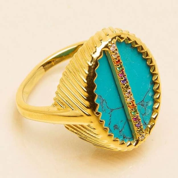 TÜRKIS STRAHLENDER RING für den Großhandel von Une A Une