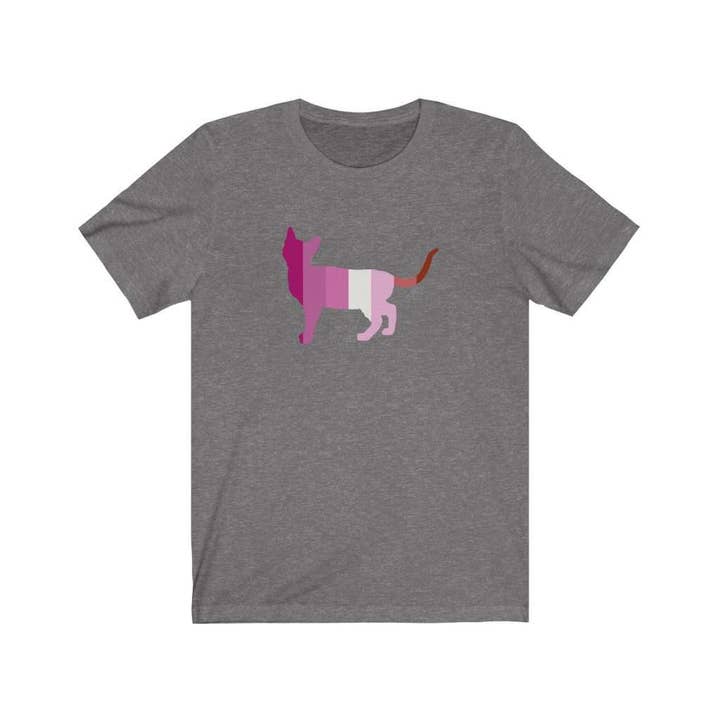 Pink N Paw - Wholesale Screen Printed T-Shirt - Women's - I love kitties - Lesbian PRIDE Shirt- Short Sleeve Tee